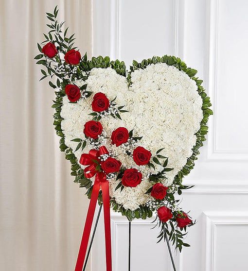 Heart Standing Spray c1952 | Funeral Flower Arrangements